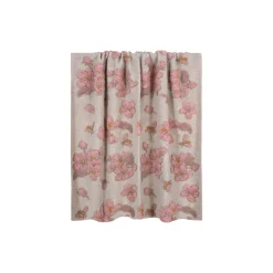 Magnolia pledd - lett kort ull, rosa/beige