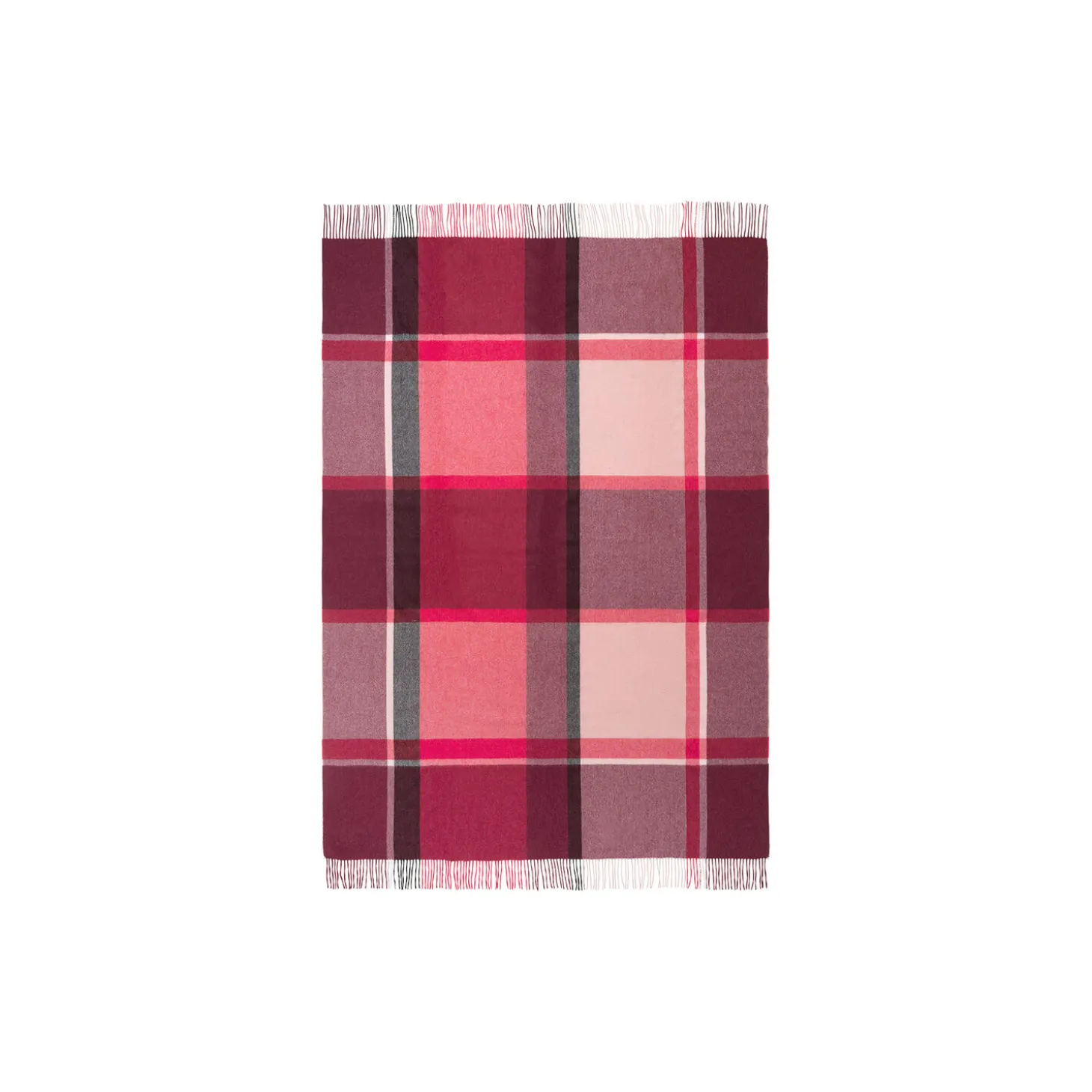 Manhattan pledd, bordeaux/red