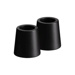 Mini kjegleformet lysestake 2-pakk, black