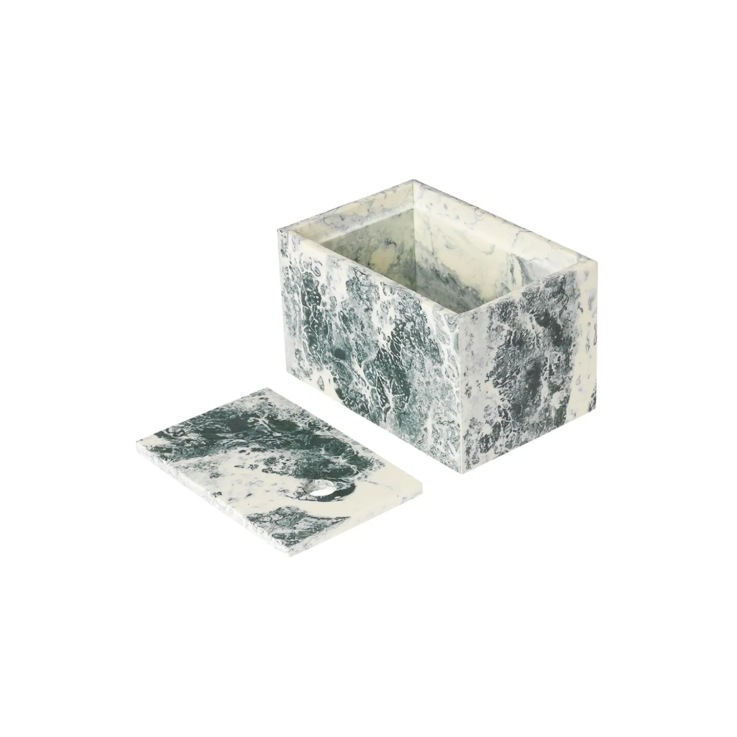 Mist boks 10x15, emerald off-white