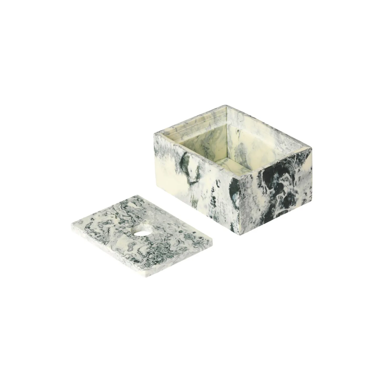 Mist boks 7,5x10, emerald off-white