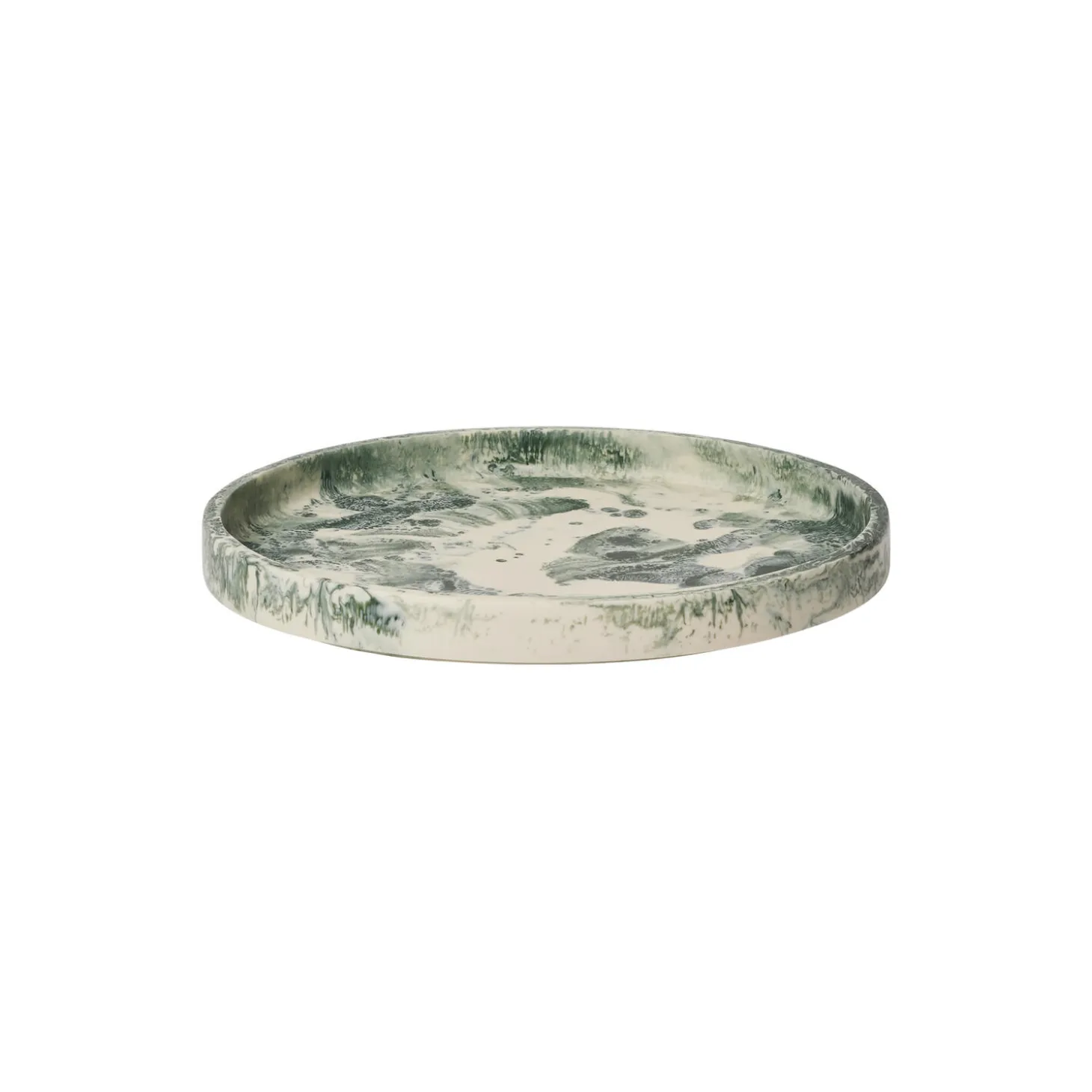 Mist brett Ø 30, emerald off-white