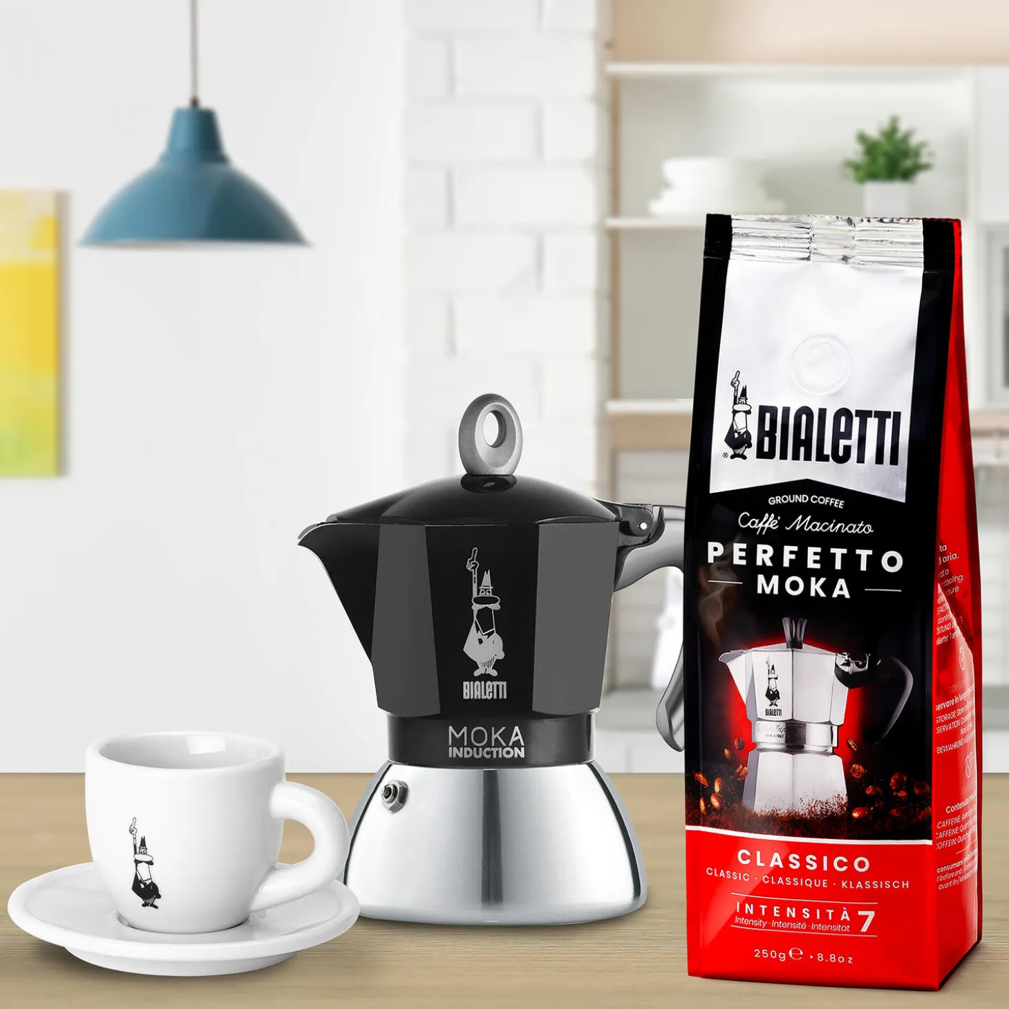 Moka Espresso Maker for Induction, 6 cups