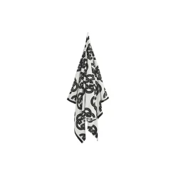 Monogram Print badehåndkle, black