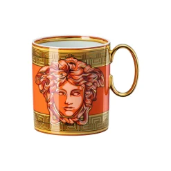 Mug with handle, orange coin