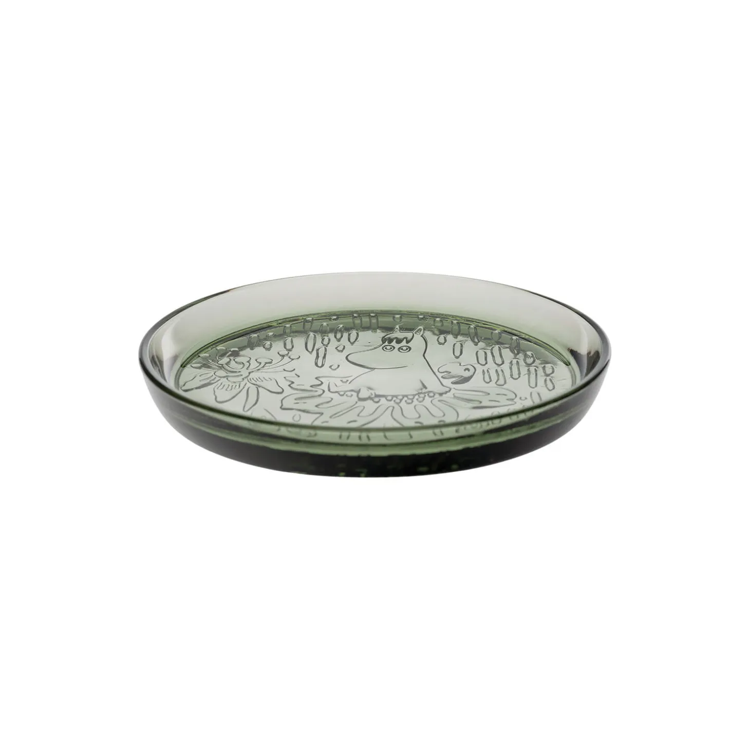 Mummi glasstallerken Ø 15,5 cm, furugrønn