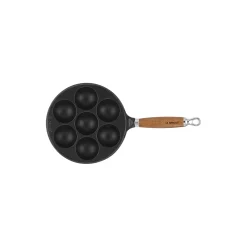 Munkepanne med trehåndtak 20 cm, matte black