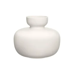 Nappula keramikkvase, hvit