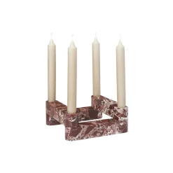 Newel modulær lysestake, rosso