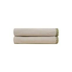 Nocciola Soft Bamboo Bordo Coco pledd, hazelnut