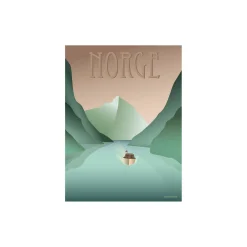 Norge Fjorden plakat, 50x70 cm
