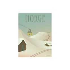Norge Snøen plakat, 50x70 cm