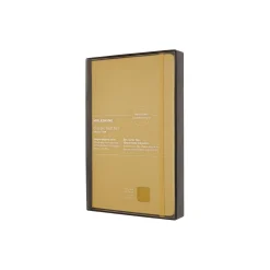 Notebook Leather linjerte sider, gul