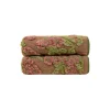 Old Flower Easy Boiled Wool pledd, brown/pink/green