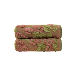 Old Flower Easy Boiled Wool pledd, brown/pink/green