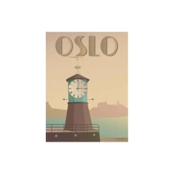 Oslo Aker Brygge plakat, 50x70 cm