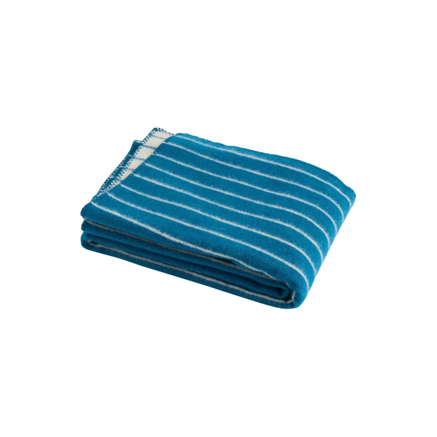 Outdoor Market Throw, blue with beige stripe