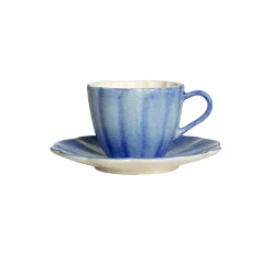 Oyster kopp & underskål, light blue