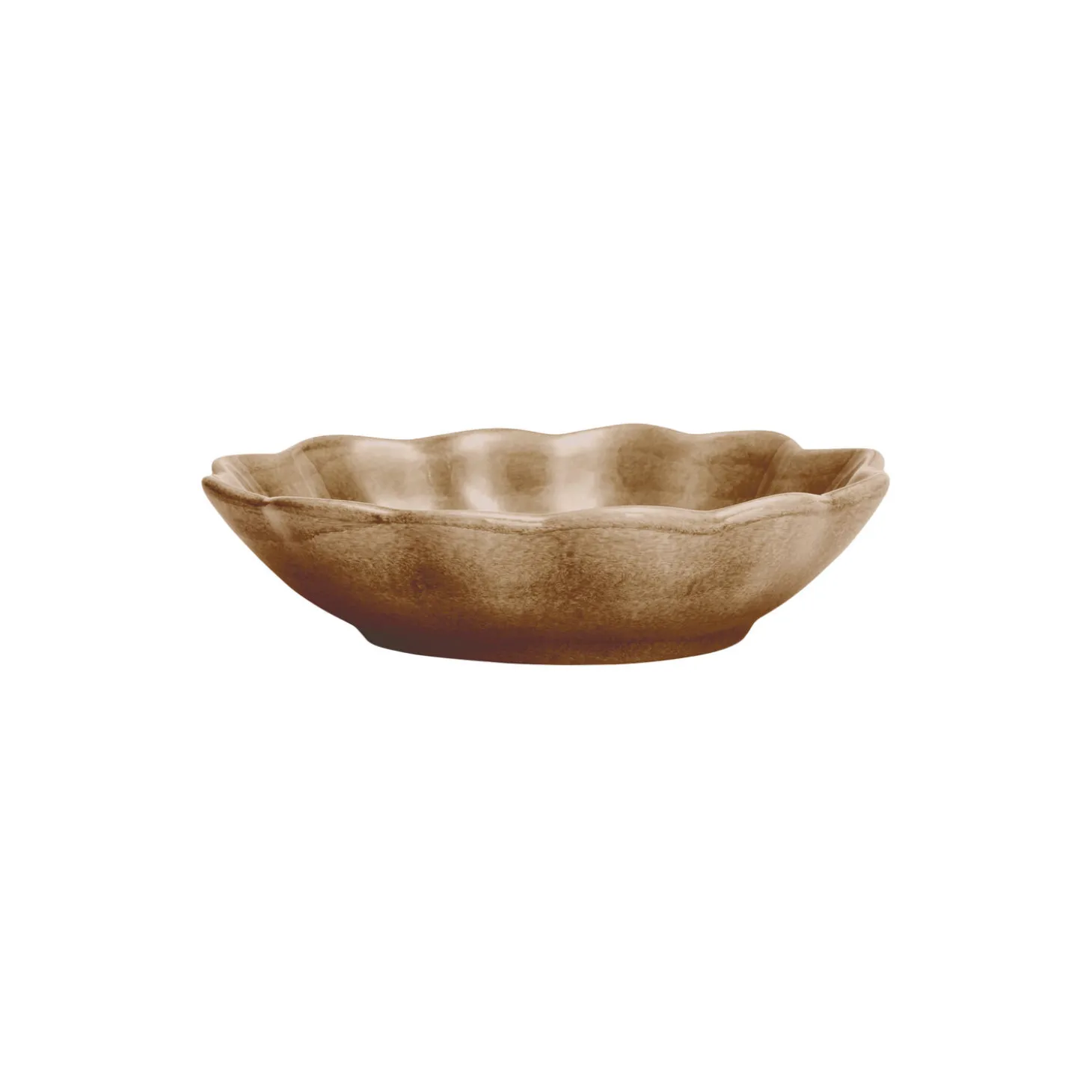 Oyster skål 18x16 cm, cinnamon