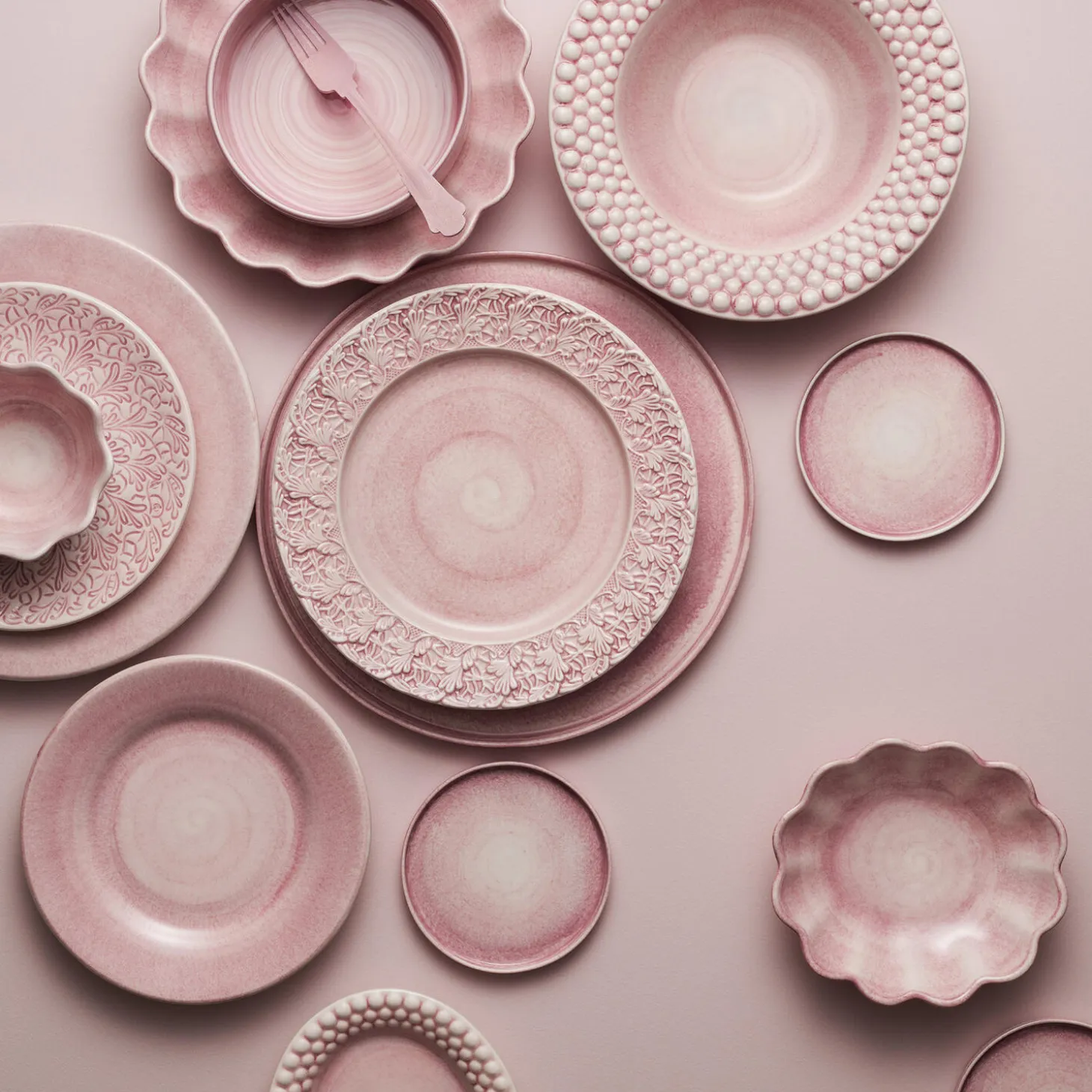 Oyster tallerken 20 cm, light pink