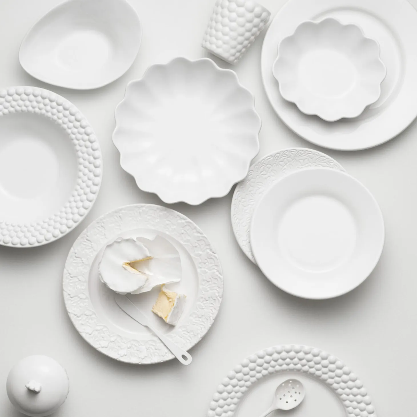 Oyster tallerken 28 cm, white
