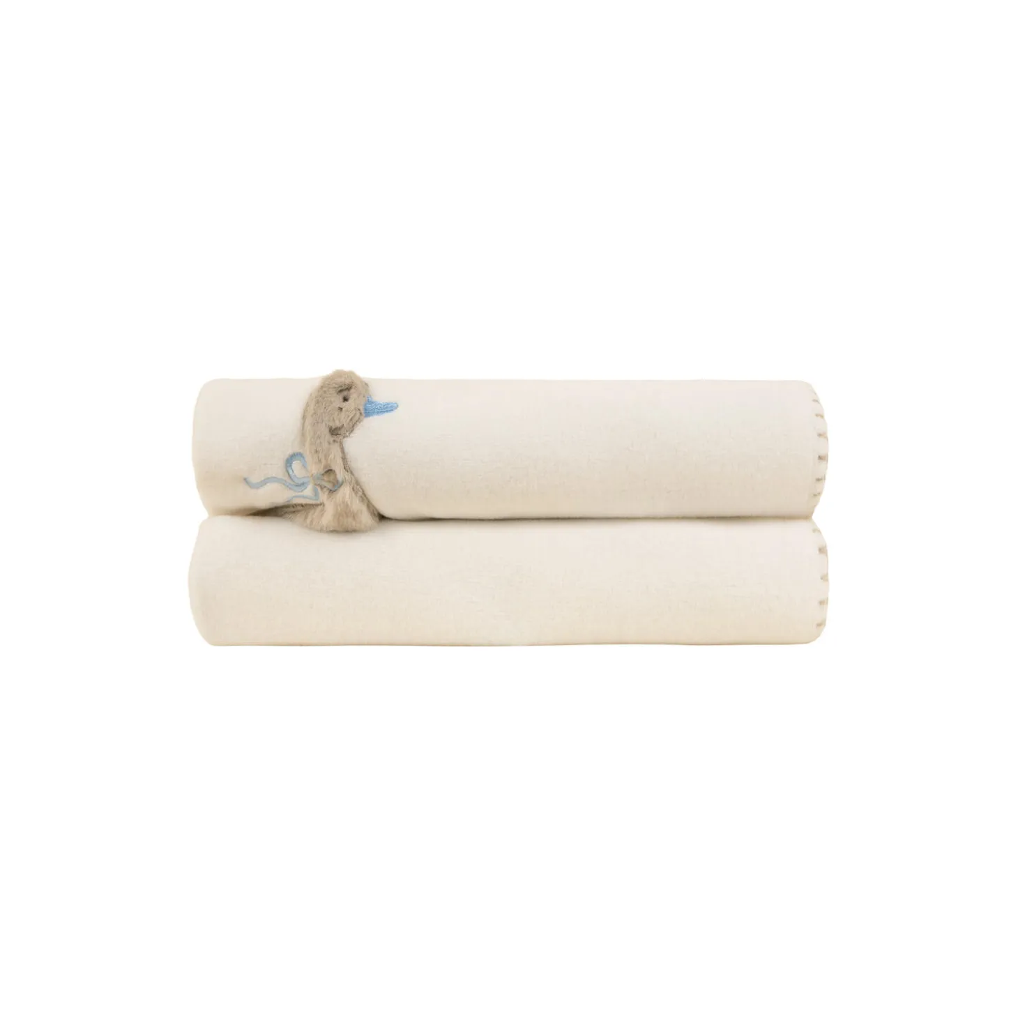 PAPERINA LIGHT BLUE Soft bamboo pledd 75x100cm