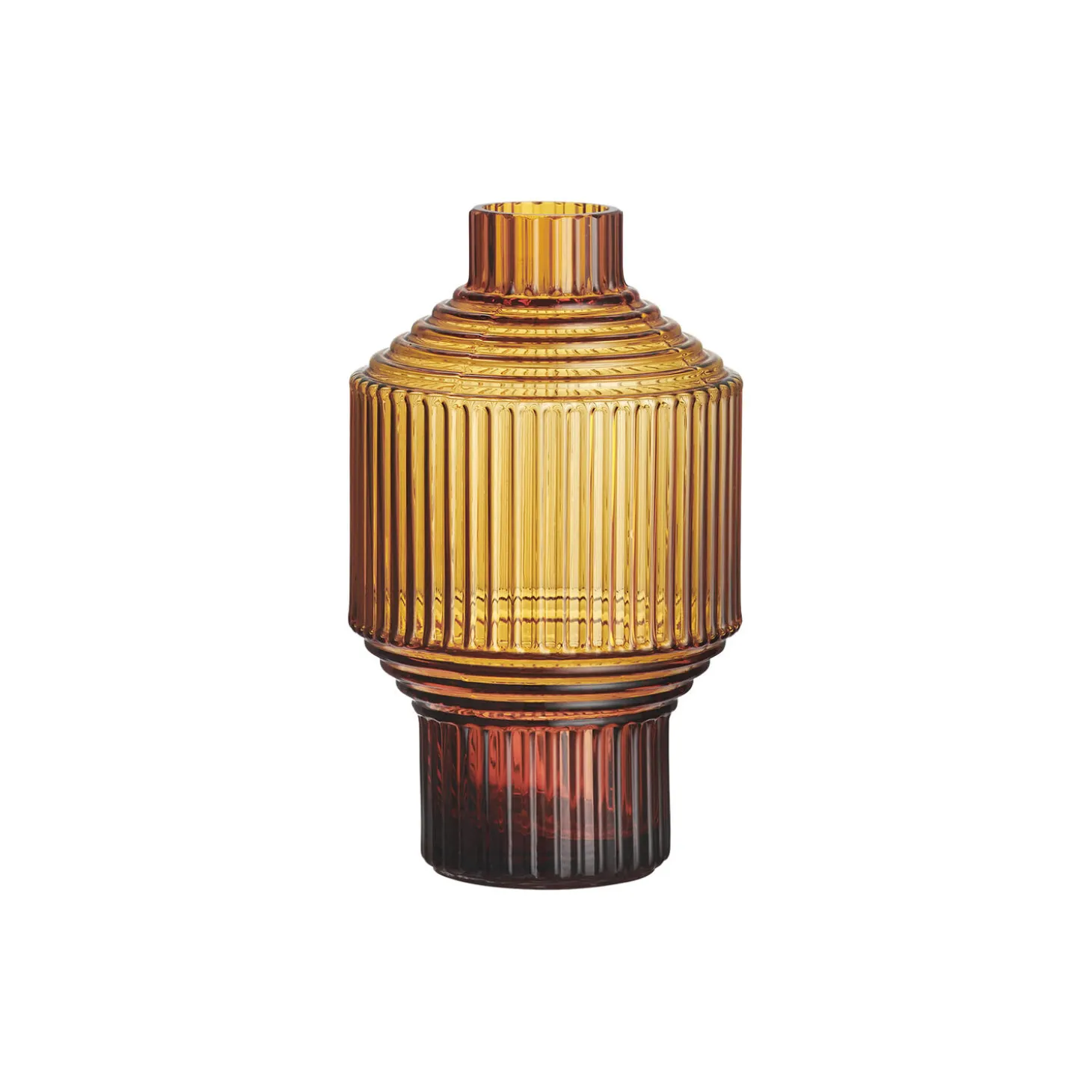 Pavillion Vase, dark amber