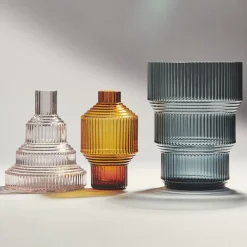 Pavillion Vase, dark amber