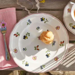 Petite Fleur frokost-/desserttallerken 21 cm, hvit