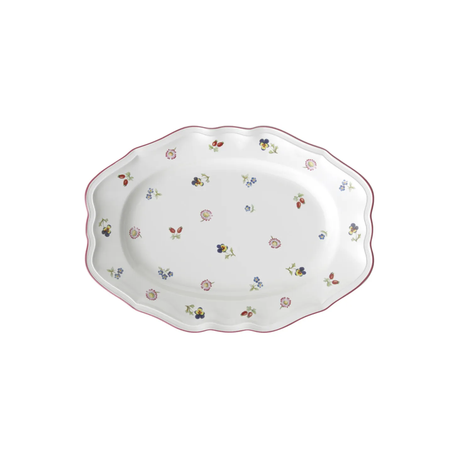 Petite Fleur serveringsfat 37 cm, hvit