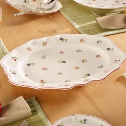 Petite Fleur serveringsfat 37 cm, hvit