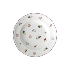 Petite Fleur suppetallerken 23 cm, hvit