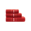 Plain badematte, red