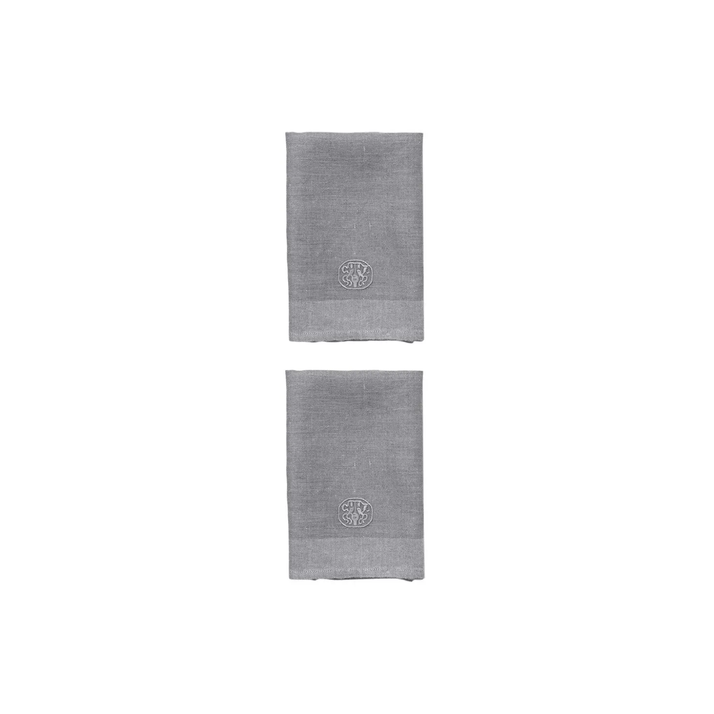 Plain linservietter, dark grey