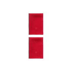 Plain linservietter, deep red