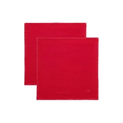 Plain linservietter, deep red