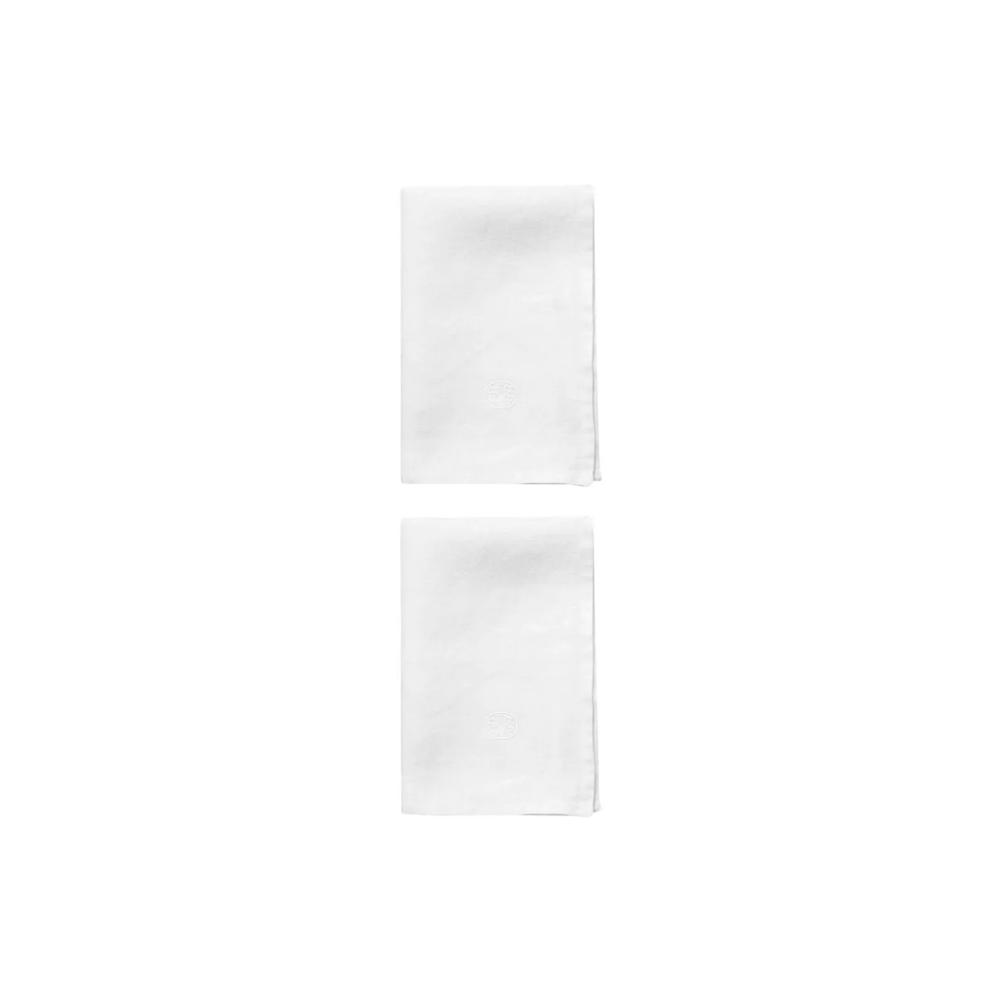 Plain linservietter, white
