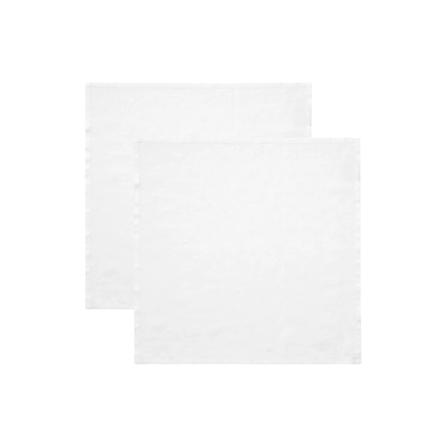 Plain linservietter, white