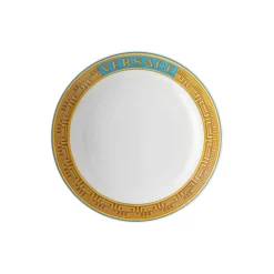 Plate 22 cm deep, blue coin