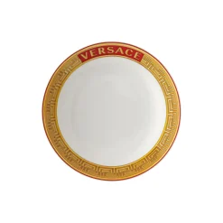 Plate 22 cm deep, golden coin