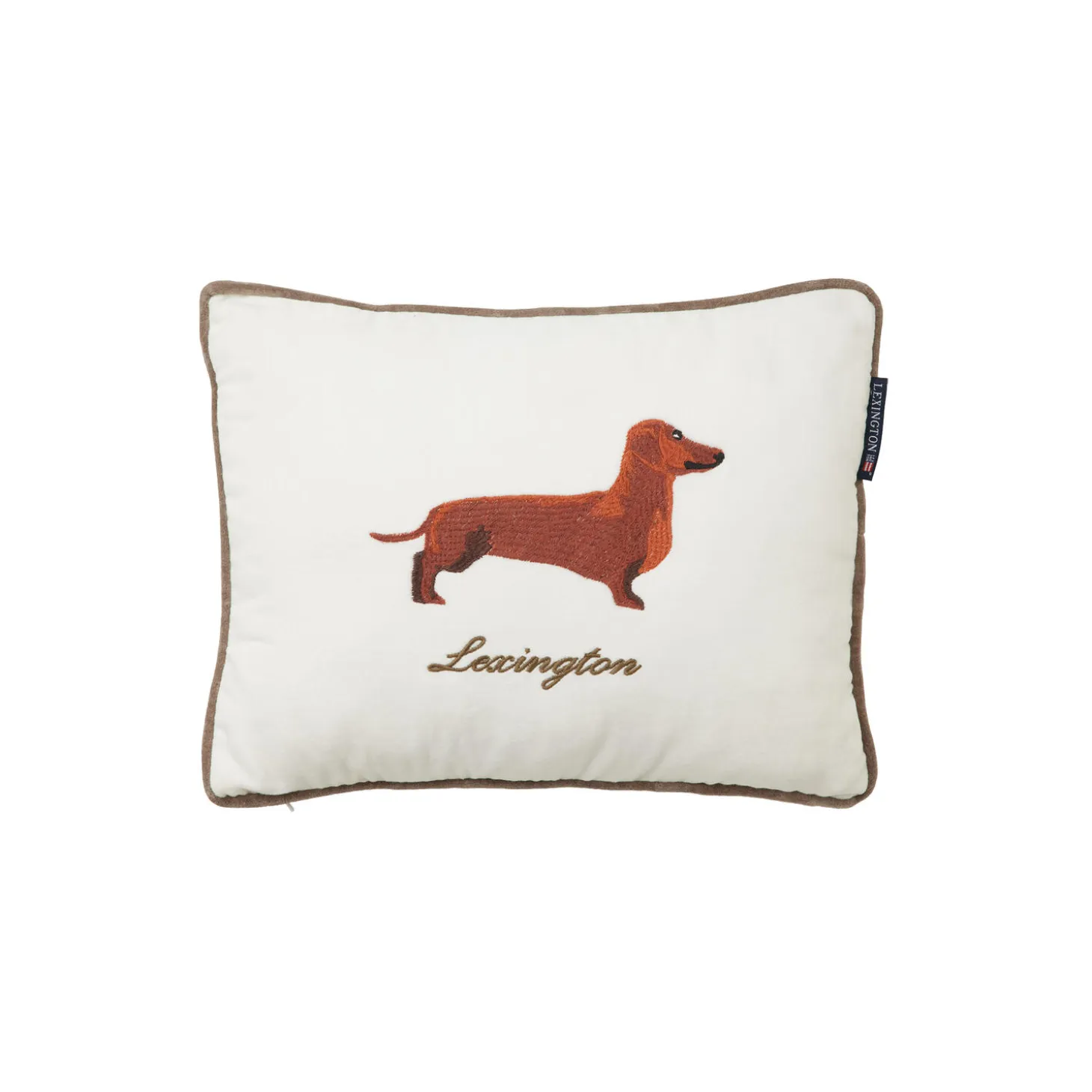 Putetrekk med hundemotiv, lt beige multi
