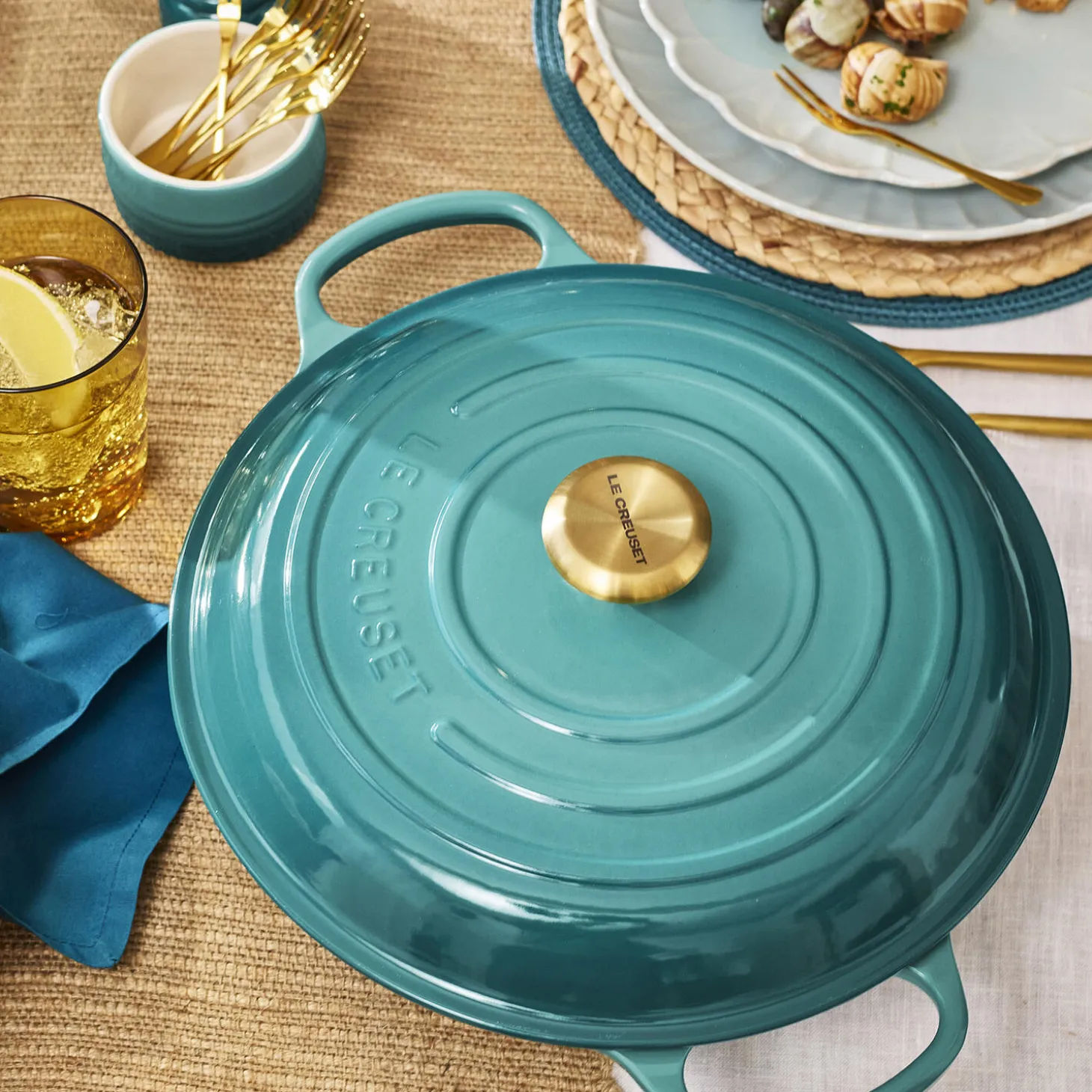 Ramekin stabelbar, bleu riviera