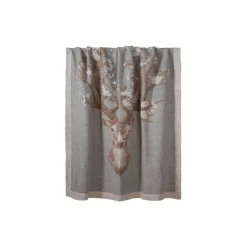 Rensdyr pledd - kort ull, brun/beige