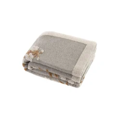Rensdyr pledd - kort ull, brun/beige