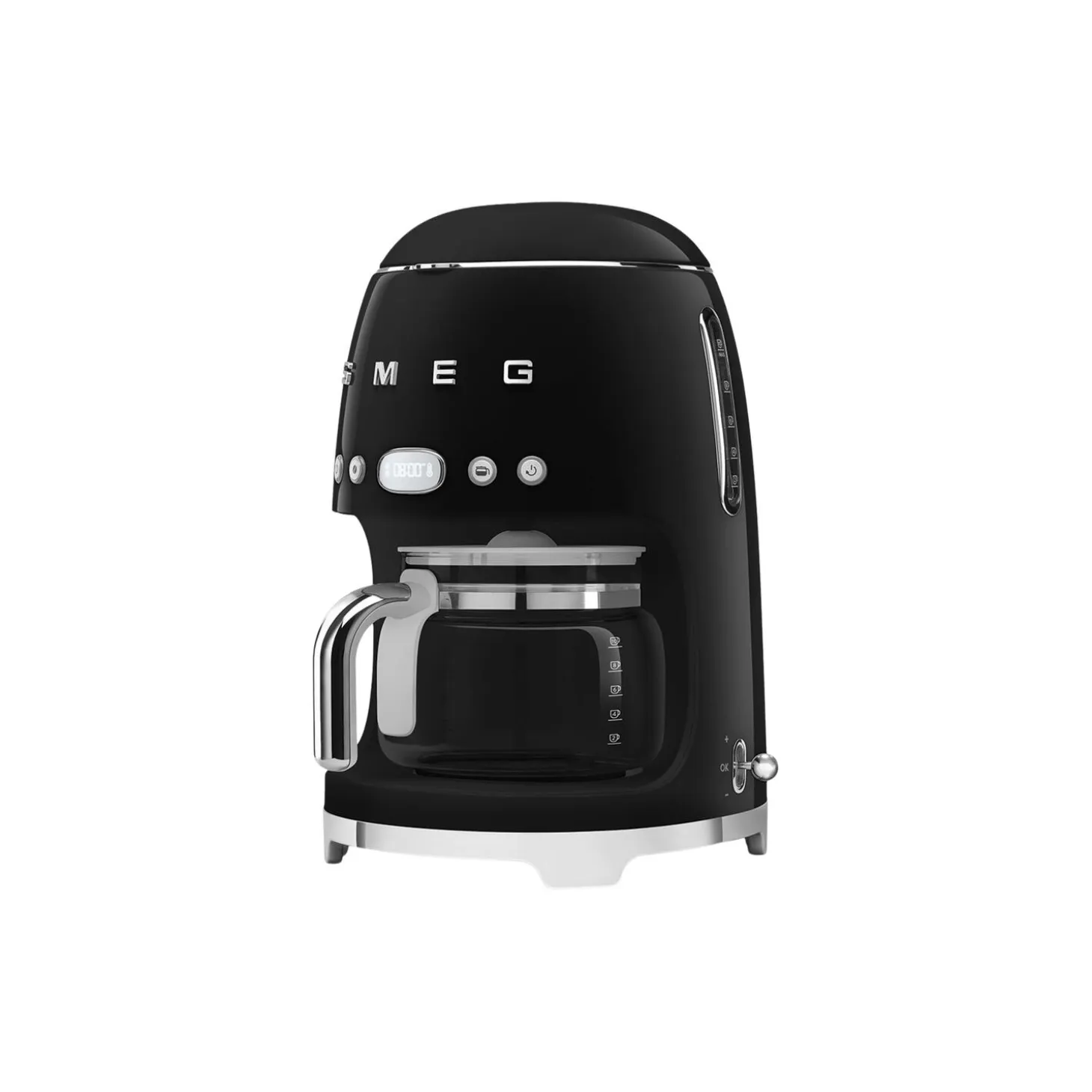 Retro filterkaffetrakter, skinnende svart