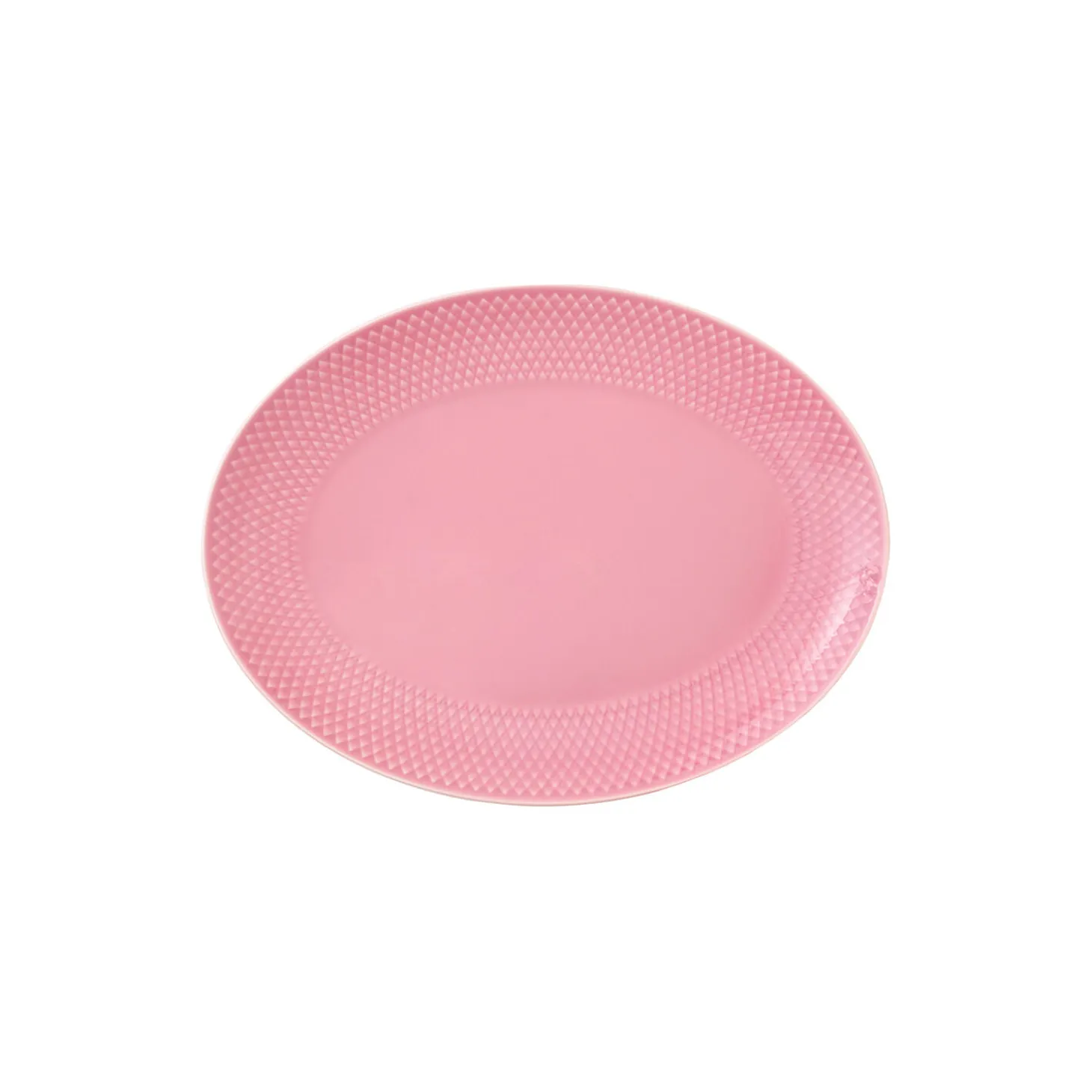 Rhombe Color oval serveringsfat, rosa