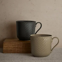 Rhombe Earth Kopp med hank, slate