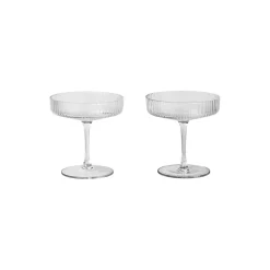 Ripple champagneglass 2 stk., klar