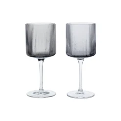 Ripple Hvitvinsglass, smoked grey