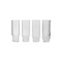 Ripple Long Drink glass 4 stk., klar